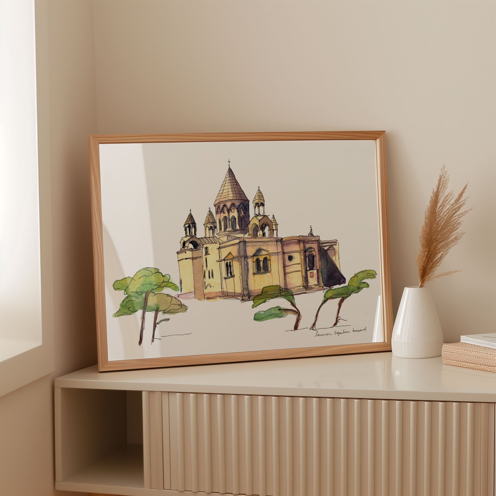 La Cathédrale Etchmiadzin - Édition limitée sur papier d'art
