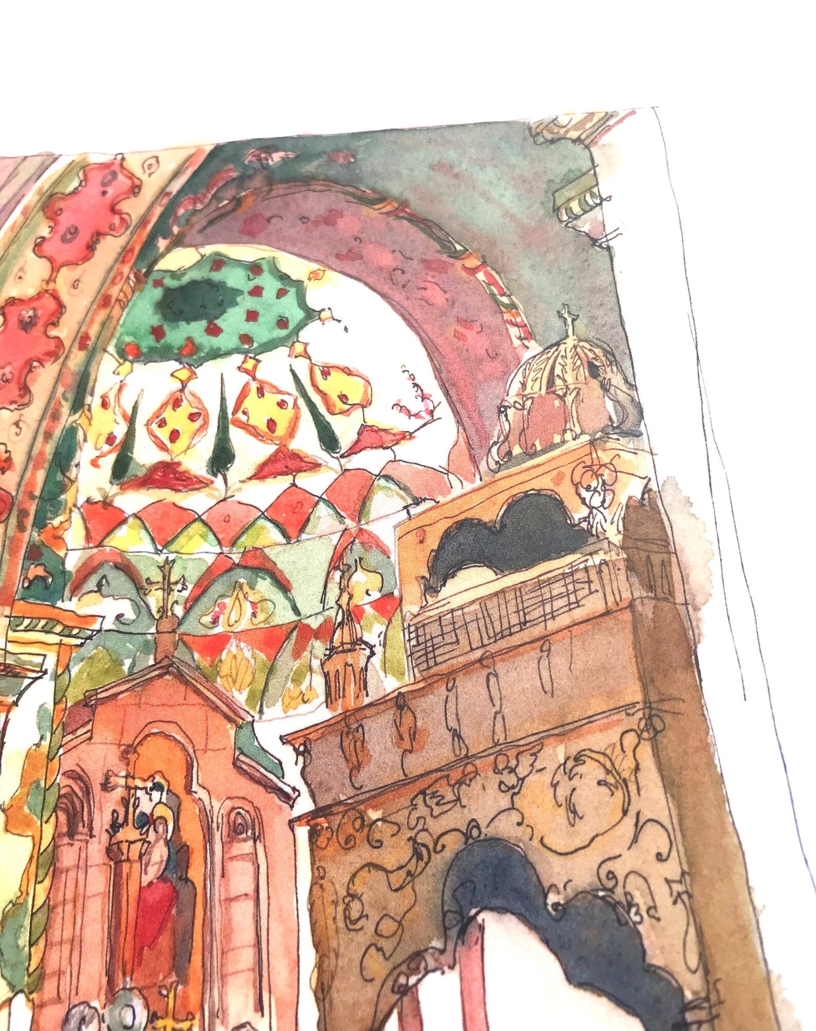 Le Décor intérieur de la Cathédrale Etchmiadzin - Grande carte 14.8 x 21 cm