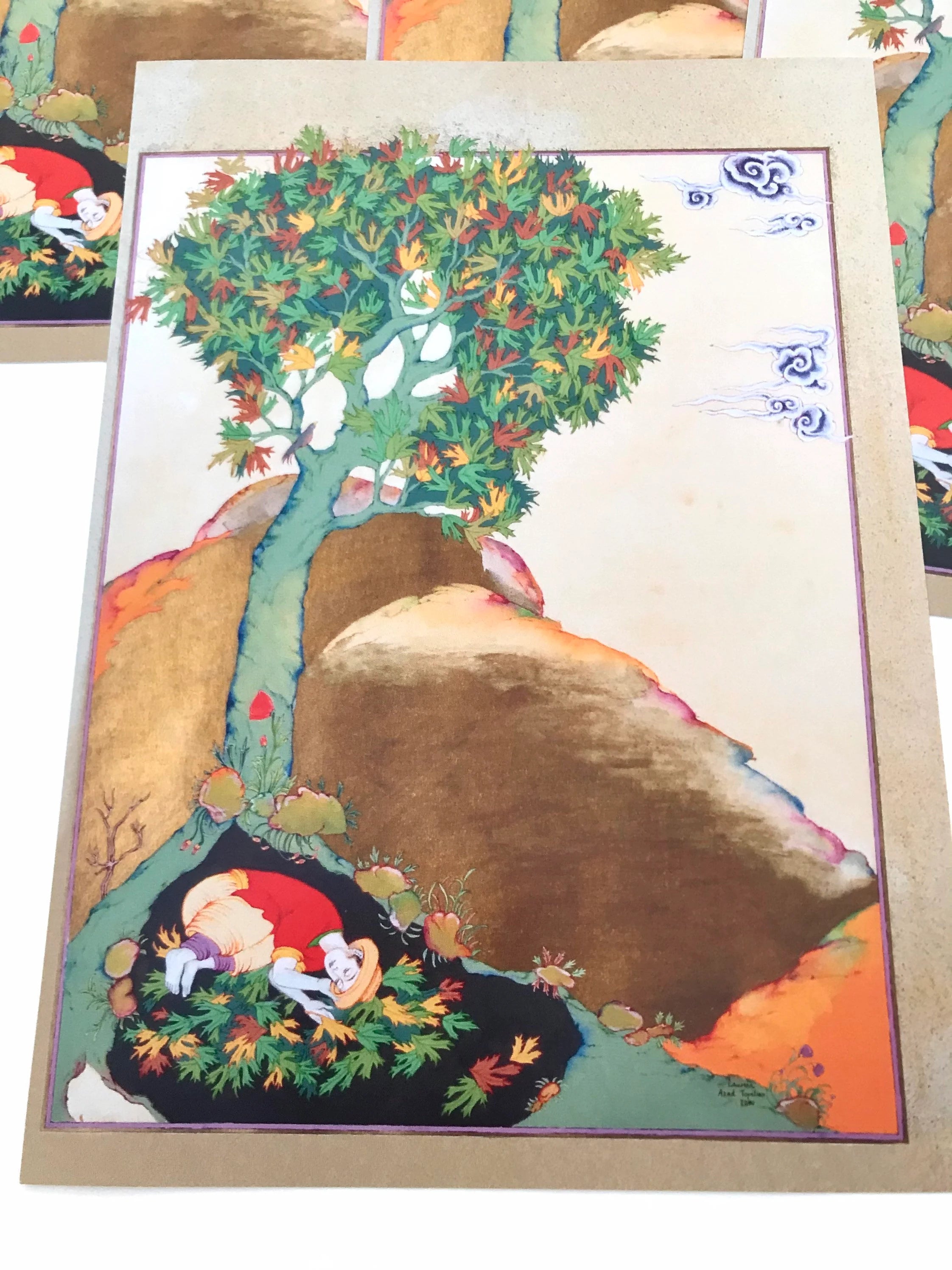 L'Homme lové - Grande carte 14.8 x 21 cm
