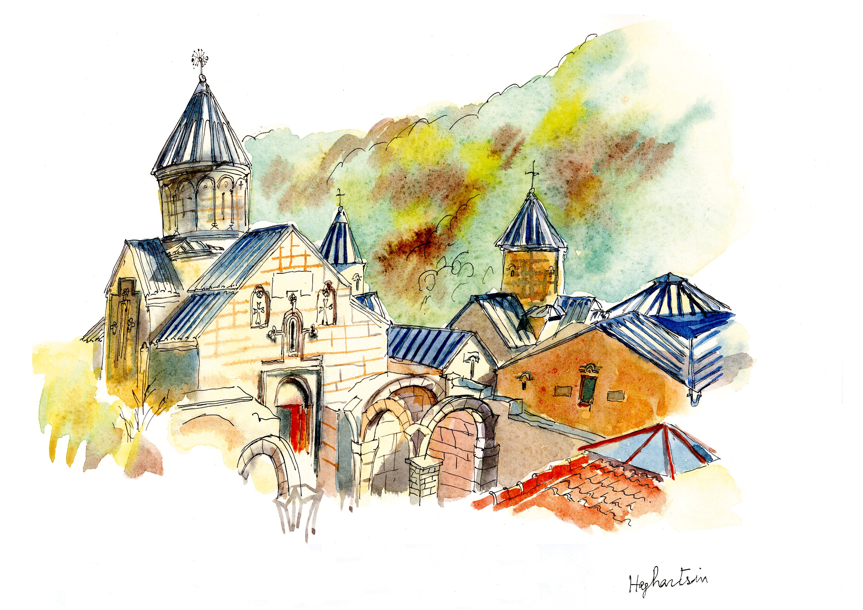 Le Monastère Haghartsin - Édition limitée sur papier d'art