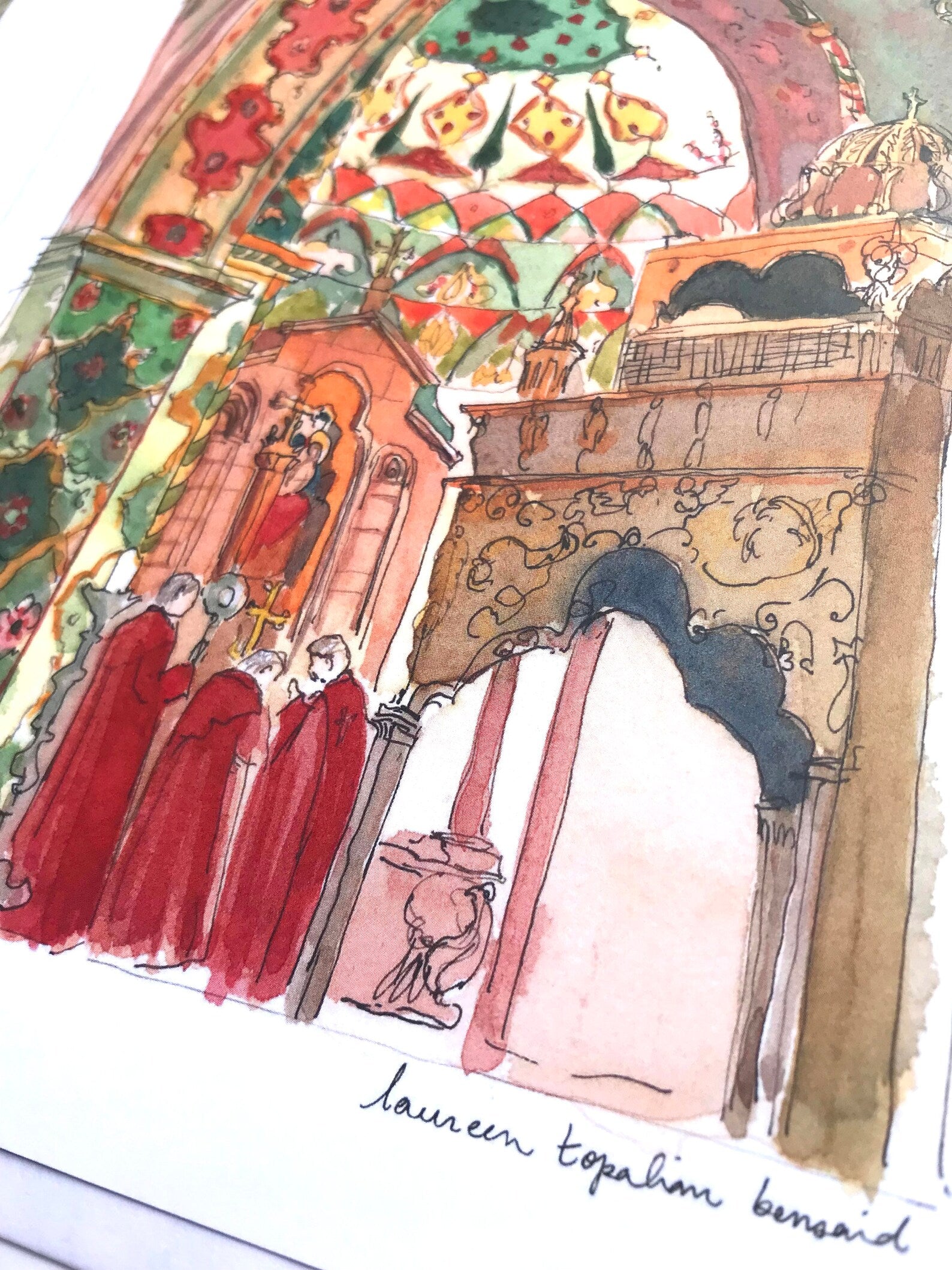 Le Décor intérieur de la Cathédrale Etchmiadzin - Grande carte 14.8 x 21 cm