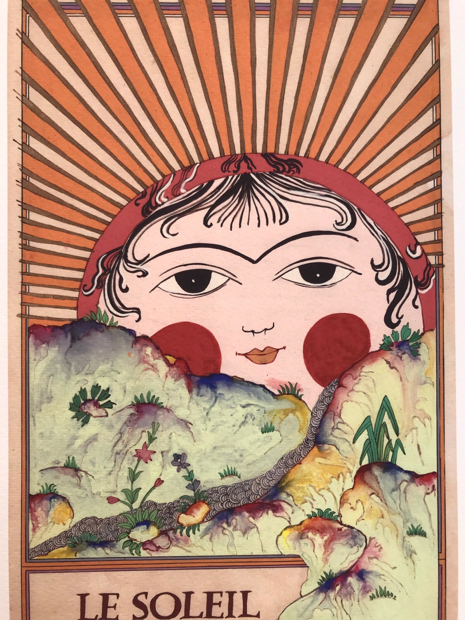 Le Soleil, arcane majeure du Tarot de Marseille - Édition limitée sur papier d'art